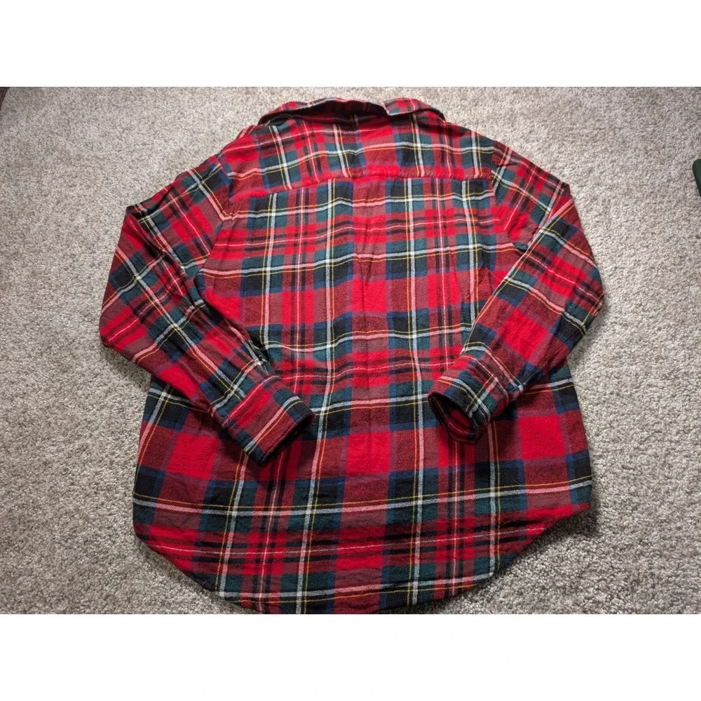 Old Navy‎ Shirt Kids XS Plaid Red Button Up Long Sleeve